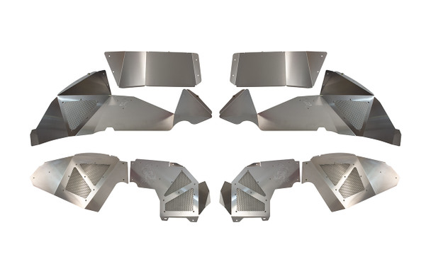 Fishbone Offroad Legacy Series Front and Rear Aluminum Inner Fenders - Raw