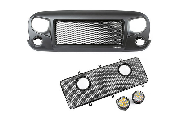 Rugged Ridge Spartan Grille Round LED Insert Kit