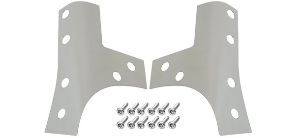Kentrol Windshield Support Overlay Set - Polished Silver