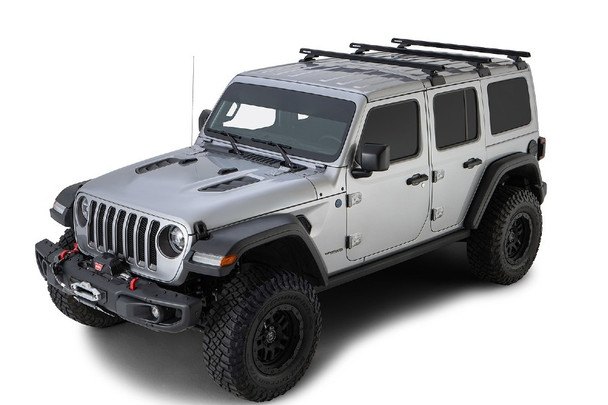 Rhino Rack Heavy Duty Black 3 Bar Roof Rack w/ Backbone and RCL Legs