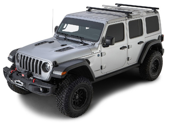 Rhino Rack Heavy Duty Black 2 Bar Roof Rack w/ Backbone and RCL Legs