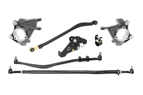 RockJock High Steer Knuckle Kit for Stabilizer Shock, JT/JL Track Bar