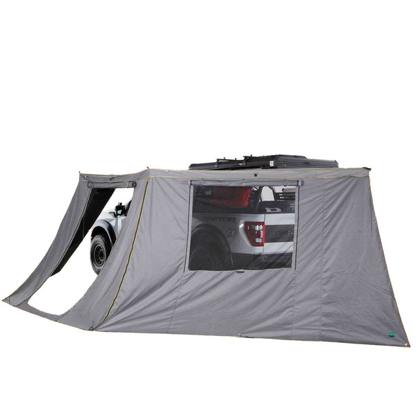 Overland Vehicle Systems Nomadic 180 Dark Grey Awning Side Wall w/ Storage Bag