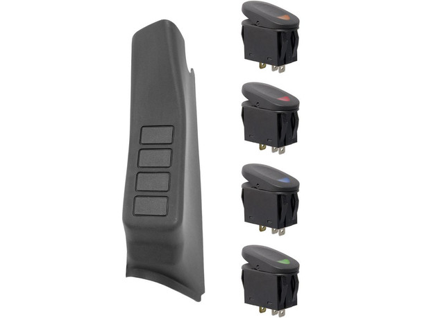 Rugged Ridge A-Pillar 4-Switch Pod w/Rocker Switches