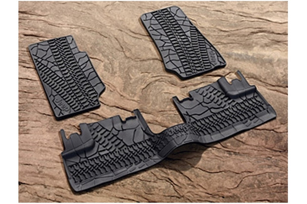 Mopar Front and Rear Floor Slush Mats w/ Tire Tread Pattern
