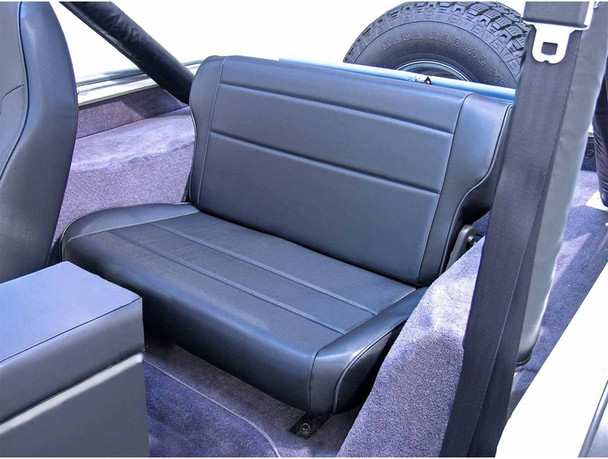 Rugged Ridge Fold And Tumble Rear Seat, Black
