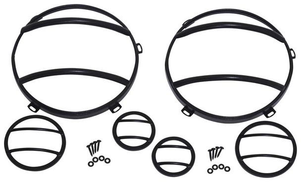 Kentrol 6-Pieces Headlight and Marker Cover Set - Textured Black