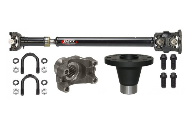 J.E. Reel Rubicon 2.0L Turbo 241 Roctrac T/C 1350 Heavy Duty Front Driveshaft with Double Cardan Joint, 2 or 4 Door Automatic Transmission Reel Driveline