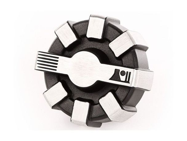 Rugged Ridge Elite Fuel Cap Black w/Brushed Aluminum
