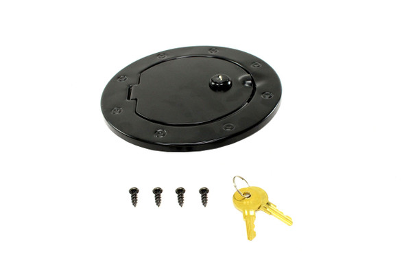 Rugged Ridge Locking Gas Cap Door Black Steel