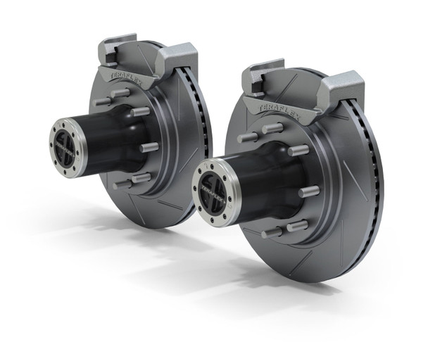 Teraflex Dana 30/44 Front Axle 8-Lug Locking Hub Conversion Kit w/ Slotted Big Rotors