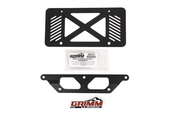 Grimm Offroad Steel Front Bumper License Plate Mount
