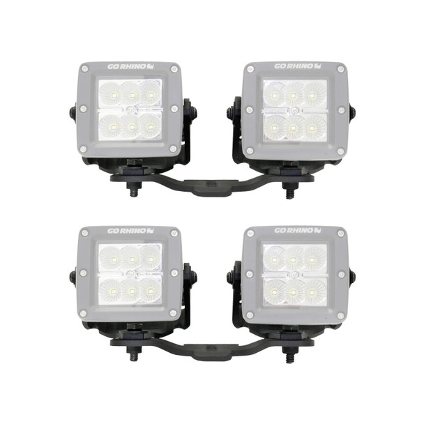Go Rhino Dual 3x3 Cube Light Hood Hinge Mounts