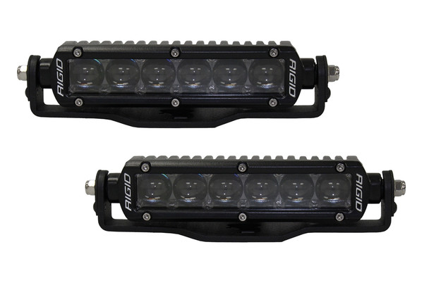Go Rhino 6in Single Row LED Light Bar Center Hood Mounts - Pair