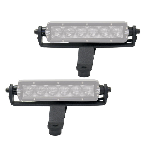 Go Rhino Dual 6in Single Row LED Light Windshield Cowl Mounts - Pair