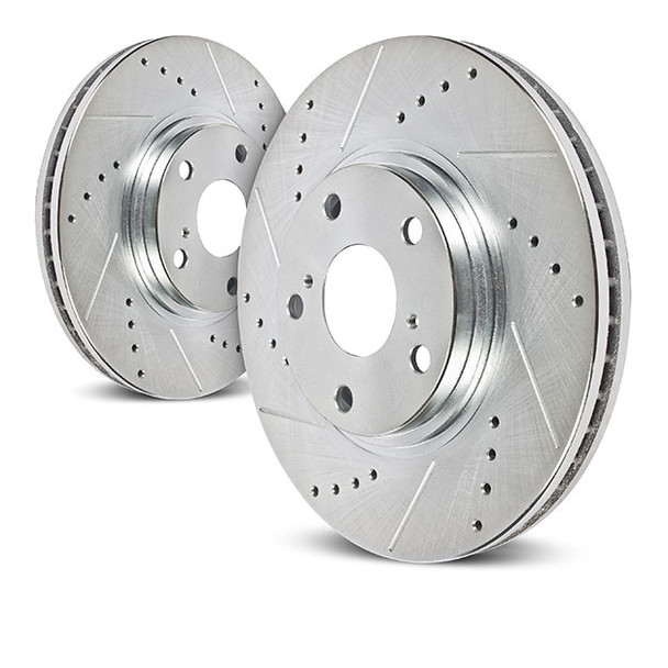 PowerStop AR8768XPR Evolution Drilled, Slotted & Zinc Plated - Rear for 99-06 Jeep Wrangler TJ & 99-01 Cherokee XJ