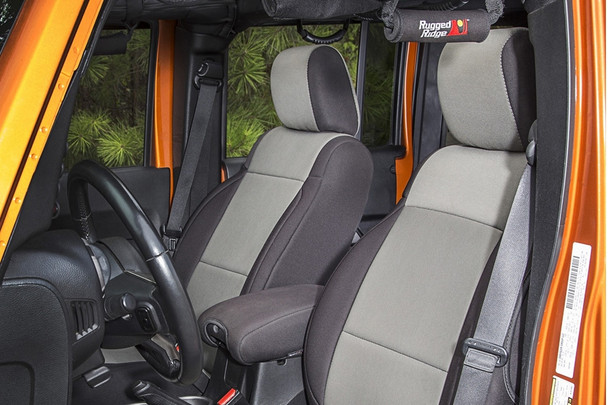Rugged Ridge Seat Cover Kit Black/Grey