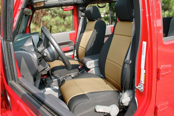 Rugged Ridge Seat Cover Kit Black/Tan