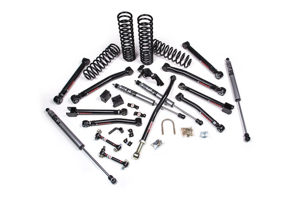 JKS J-Krawl 3.5in Lift Kit w/ Fox 2.0 Adventure Series Shocks (Rubber Bushing)