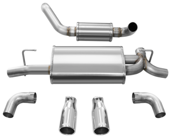 Corsa Performance 21016 dB Performance by Corsa Dual Rear Exit Axle Back Touring Exhaust for 18-26 Jeep Wrangler JL