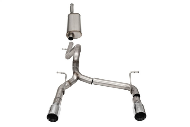 Corsa Performance 21124 Dual Rear Cat-Back System with Polished Tips for 18-26 Jeep Wrangler JL Unlimited 4-Door with 3.6L