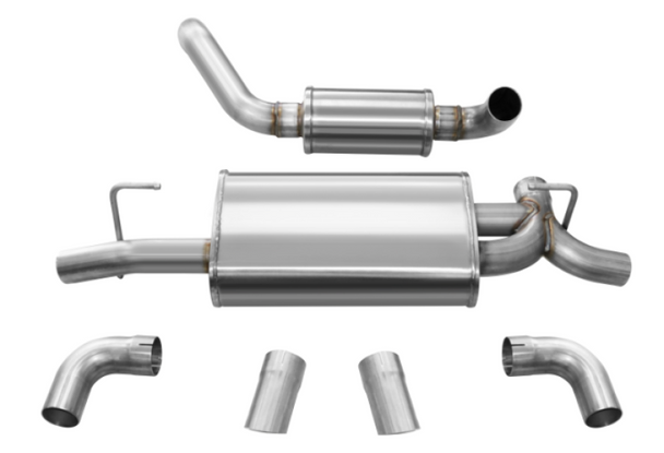Corsa Performance 21015BLK dB Performance by Corsa Dual Rear Exit Axle Back Touring Exhaust for 18-26 Jeep Wrangler JL