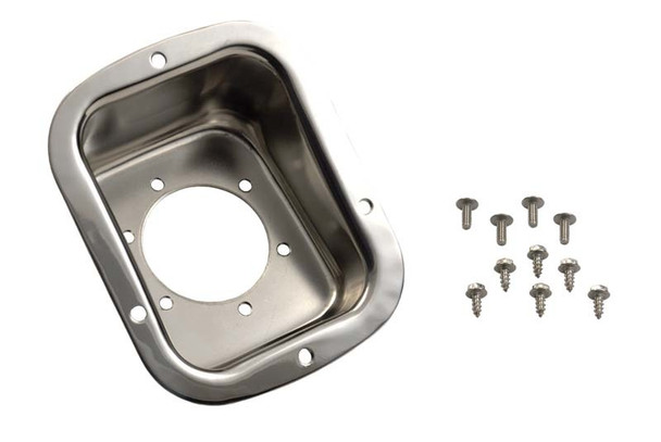 Kentrol Stainless Steel Fuel Filler Bezels for 77-95 Jeep CJ & Wrangler YJ