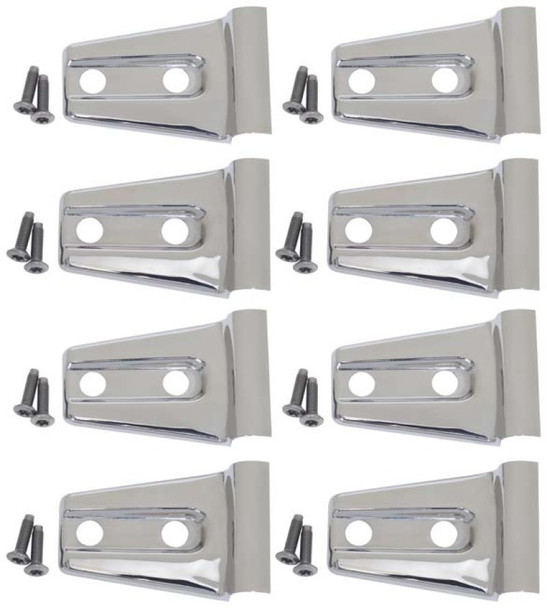 Kentrol Stainless Steel Door Hinge Overlays for 07-18 Jeep Wrangler JK Unlimited