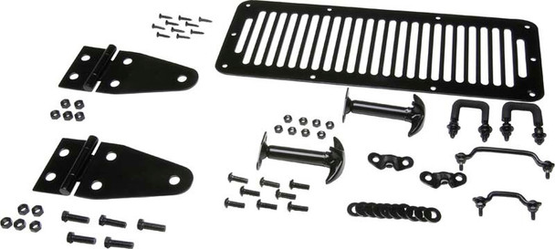 Kentrol Stainless Steel Hood Set for 78-95 Jeep CJ & Wrangler YJ