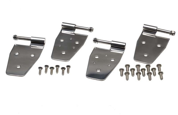 Kentrol Stainless Steel Full & Half Door Hinges for 97-02 Jeep Wrangler TJ & Unlimited