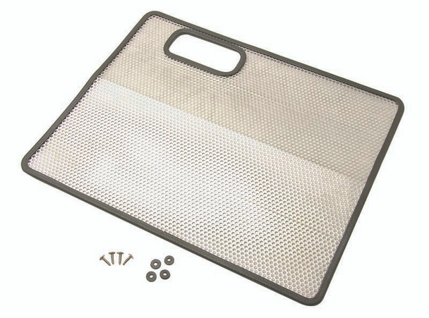 Kentrol 30440 Polished Stainless Steel Bug Shield for 87-95 Jeep Wrangler YJ