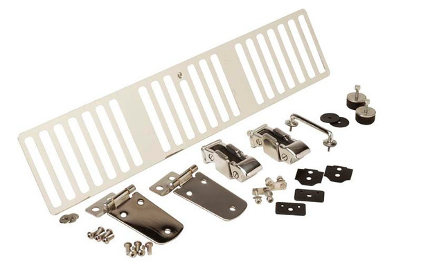 Kentrol 30505 Polished Stainless Steel Hood Set for 97 Jeep Wrangler TJ
