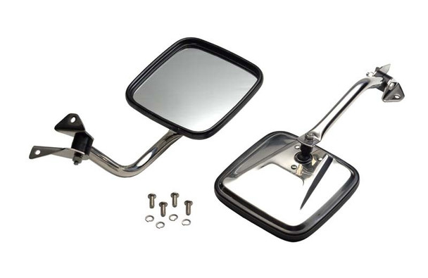 Kentrol 30445 Polished Stainless Steel Mirror Kit for 87-95 Jeep Wrangler YJ