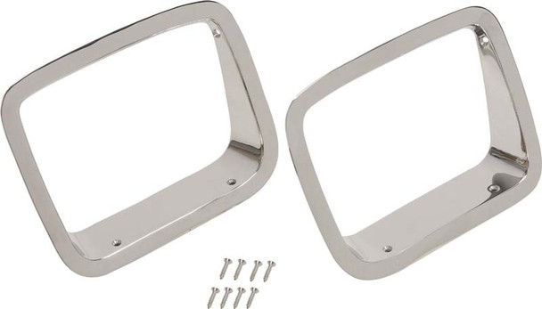 Kentrol 30536 Stainless Steel Headlight Bezels for 87-95 Jeep Wrangler YJ