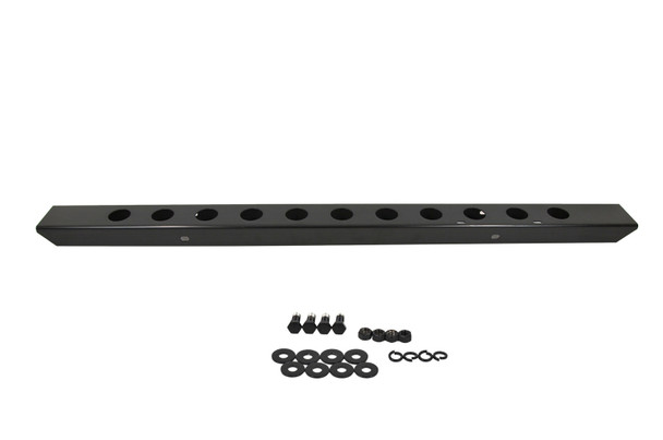 Kentrol 50429 54" Front Bumper With Holes in Black Powder Coated Stainless Steel for 45-86 Jeep CJ Vehicles