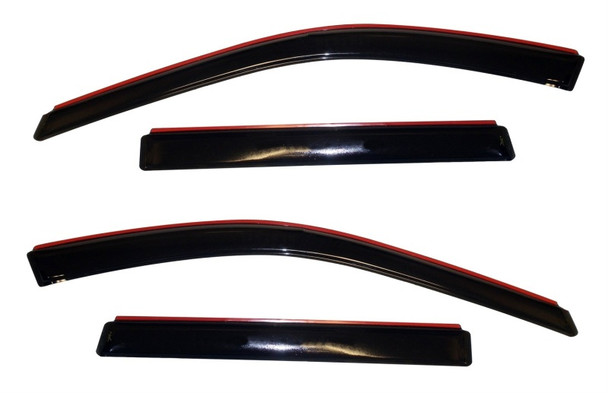 AVS 194252 In Channel Ventvisor in Smoke (4 Piece) for 11-21 Jeep Grand Cherokee WK2