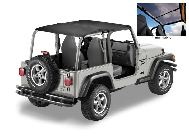 Bestop Header Safari Bikini Tops for 97-02 Jeep Wrangler TJ