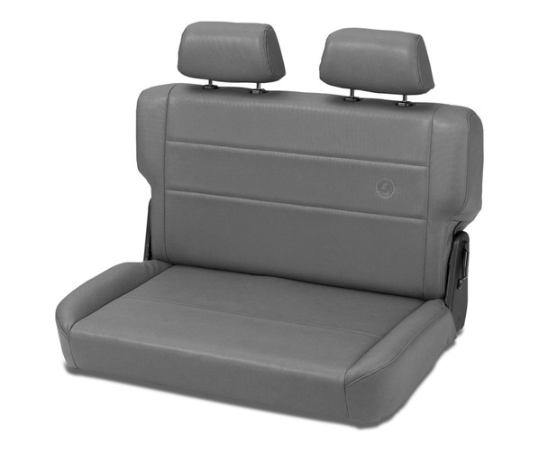 Bestop TrailMax II Fold & Tumble Rear Bench Seat in Vinyl for 55-95 Jeep CJ5, CJ6, CJ7, CJ8 Scrambler & Wrangler YJ