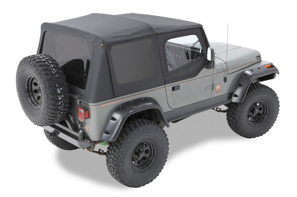 Bestop 5111901 Replace-a-top Soft Top with Upper Door Skins for 86-1/2 - 87 Jeep Wrangler YJ