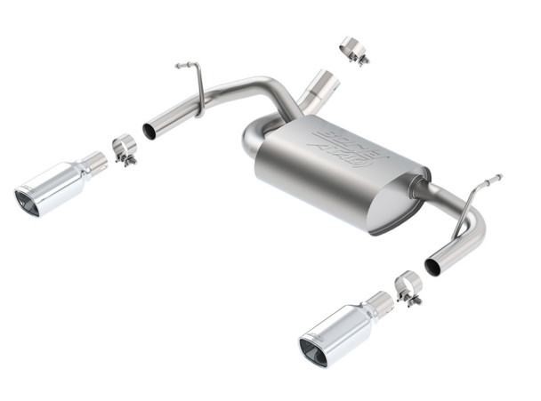 Borla Stainless Steel Axle Back Exhaust Kit for 12-18 Jeep Wrangler JK with 3.6L Engine