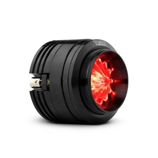 DS18 PRO-TW720L 1.6" Shallow High Compression Neodymium Super Bullet Tweeter 140 Watts 1" Polyether Ether Ketone 4-Ohm Vc with RGB LED Lights
