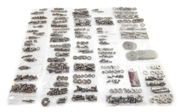 OMIX 12215.11 Stainless Steel Body Fastener Kit for 87-95 Jeep Wrangler YJ With Hardtop (754 Pieces)