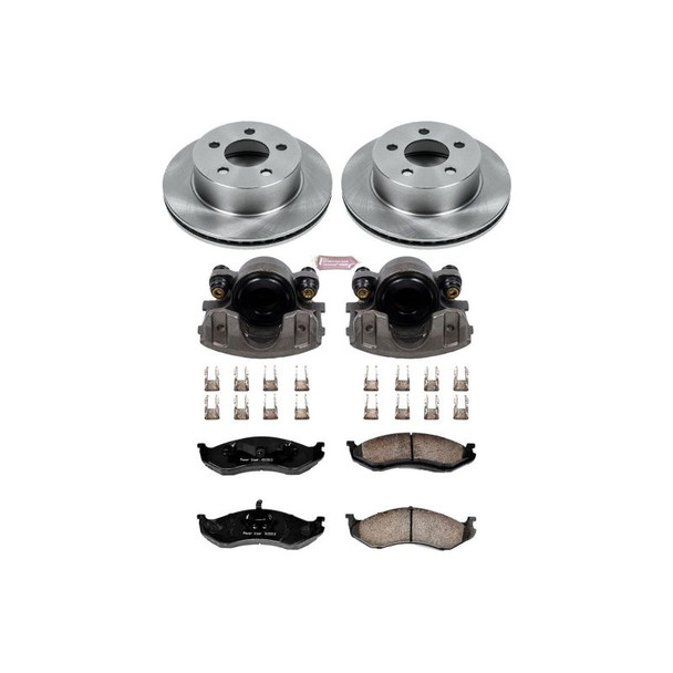PowerStop Z17 Stock Replacement Brake Kit with Calipers for 03-06 Jeep Wrangler TJ & 99-01 Cherokee XJ