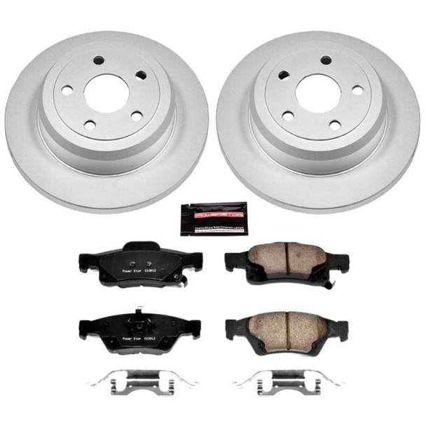 PowerStop CRK5950 Rear Z17 Evolution Geomet Coated Brake Kit for 11-18 Jeep Grand Cherokee WK