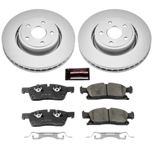 PowerStop CRK6536 Front Z17 Evolution Geomet Coated Brake Kit for 13-15 Jeep Grand Cherokee WK