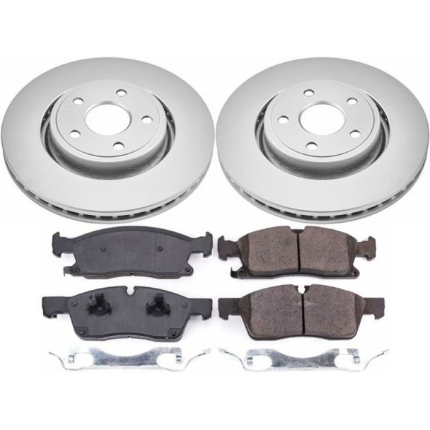 PowerStop CRK7133 Front Z17 Evolution Geomet Coated Brake Kit for 16-18 Grand Cherokee WK