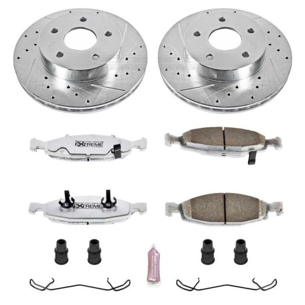 PowerStop K2147-26 Front Z26 Street Warrior Performance Brake Kit for 99-02 Jeep Grand Cherokee WJ