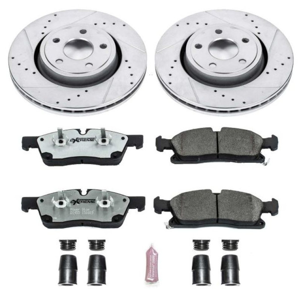 PowerStop K5954-26 Front Z26 Street Warrior Performance Brake Kit for 11-12 Grand Cherokee WK