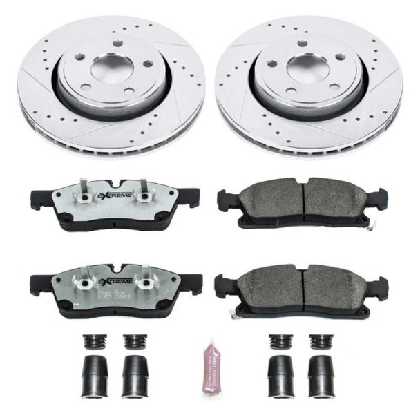 PowerStop K5951-26 Front Z26 Street Warrior Performance Brake Kit for 11-16 Grand Cherokee WK