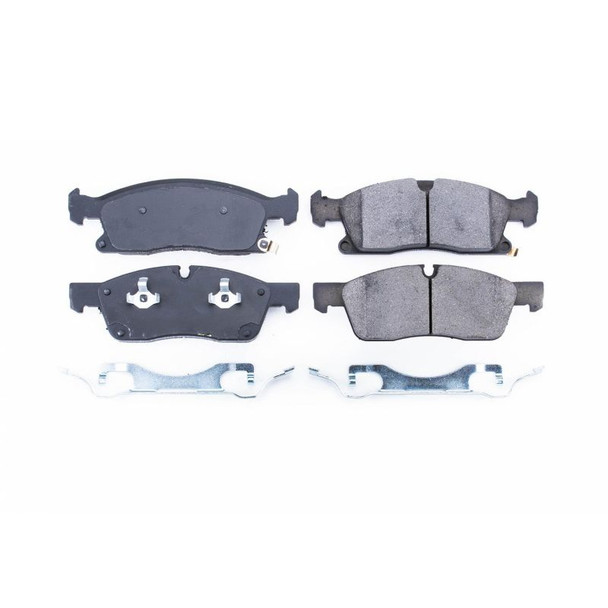 PowerStop 17-1904 Z17 Evolution Ceramic Brake Pads - Front for 16-22 Jeep Grand Cherokee with 350mm Front Rotors; Vented Rear Rotors - excluding SRT
